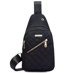 Elegant White Quilted Women's Sling Bag